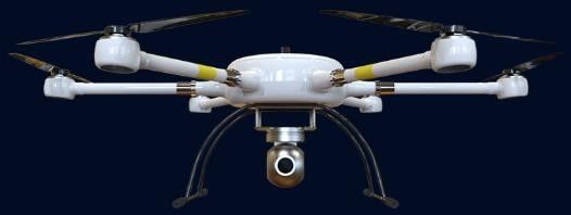 โหลดสูงสุด 120 นาที 8 กก. Multi Rotor UAV Long120 ความต้านทานฝนเบาหกแกน โดรน