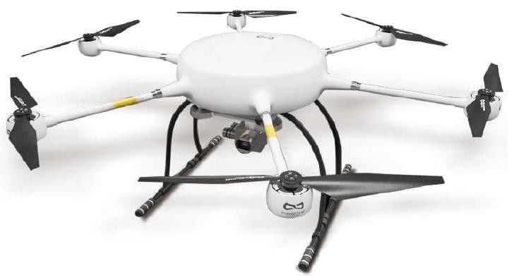 โหลดสูงสุด 120 นาที 8 กก. Multi Rotor UAV Long120 ความต้านทานฝนเบาหกแกน โดรน