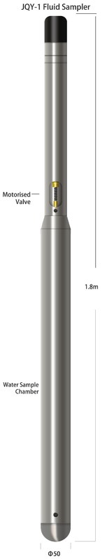 1L Volume Bipolar Codes Signal Fluid Sampler Probe สำหรับสภาพแวดล้อม 75 องศา 20MPa